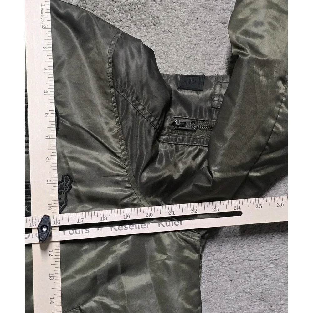 VTG Southpole Bomber Flight Jacket Mens Small Quilted Lined Y2K Army Green